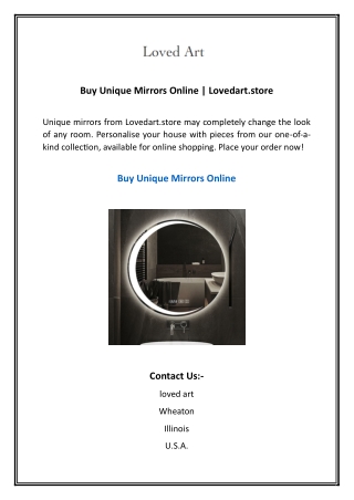 Buy Unique Mirrors Online  Lovedart.store