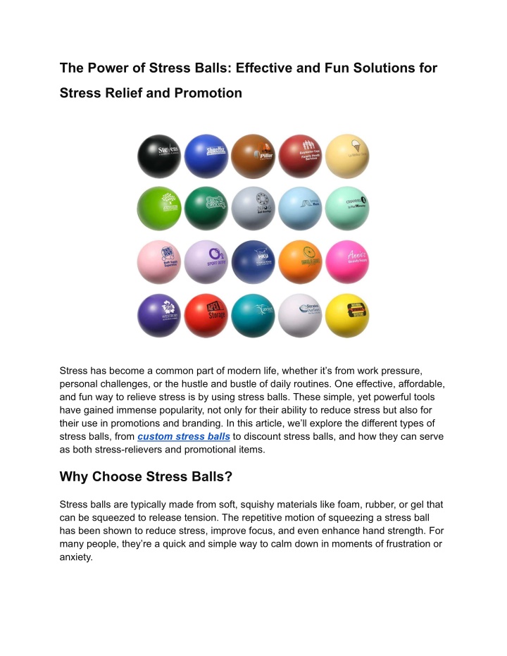 the power of stress balls effective