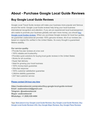 about purchase google local guide reviews