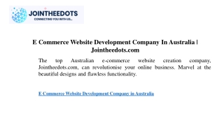 e commerce website development company