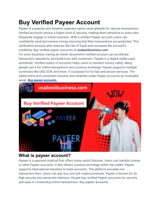 Buy Verified Payeer Account