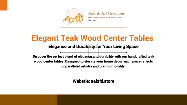 elegant teak wood center tables