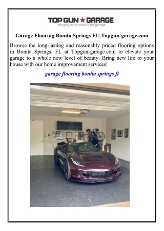 Garage Flooring Bonita Springs Fl Topgun-garage.com