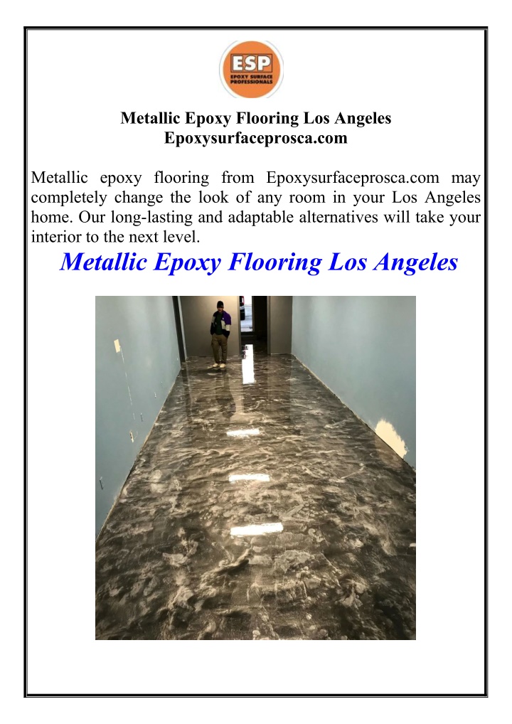 metallic epoxy flooring los angeles