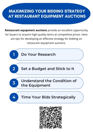 Maximizing Your Bidding Strategy At Restaurant Equipment Auctions