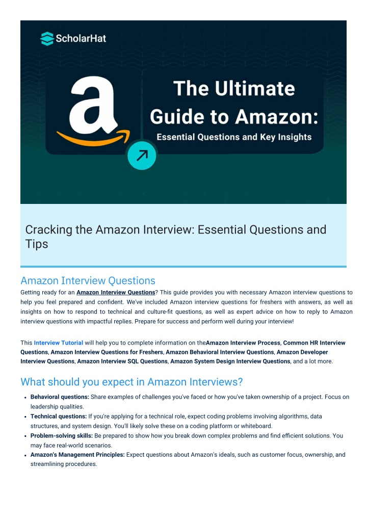 cracking the amazon interview essential questions