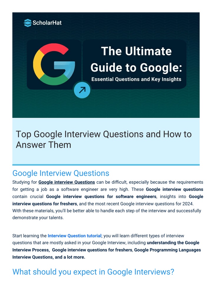 top google interview questions and how to answer