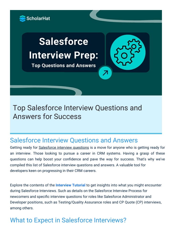 top salesforce interview questions and answers