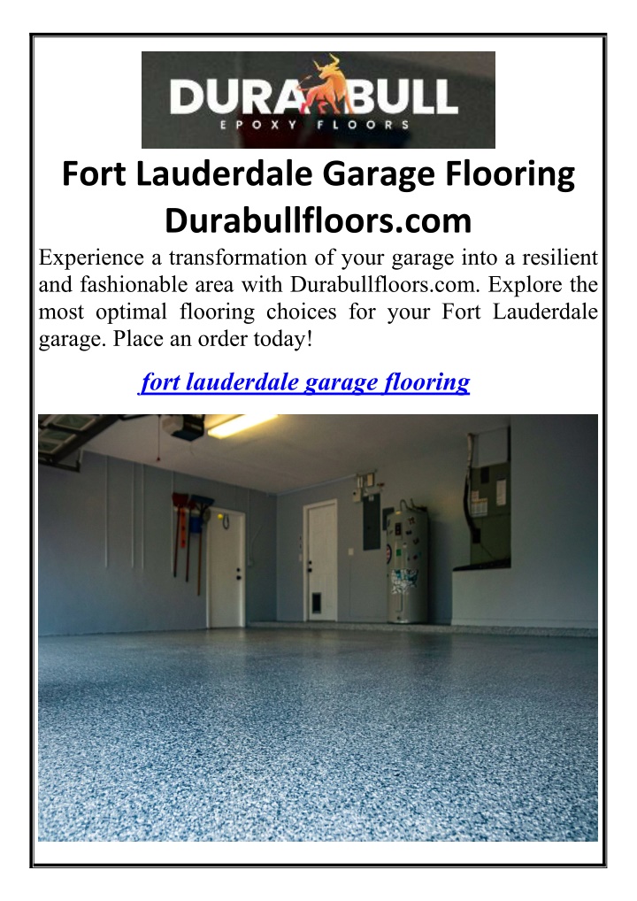 fort lauderdale garage flooring durabullfloors