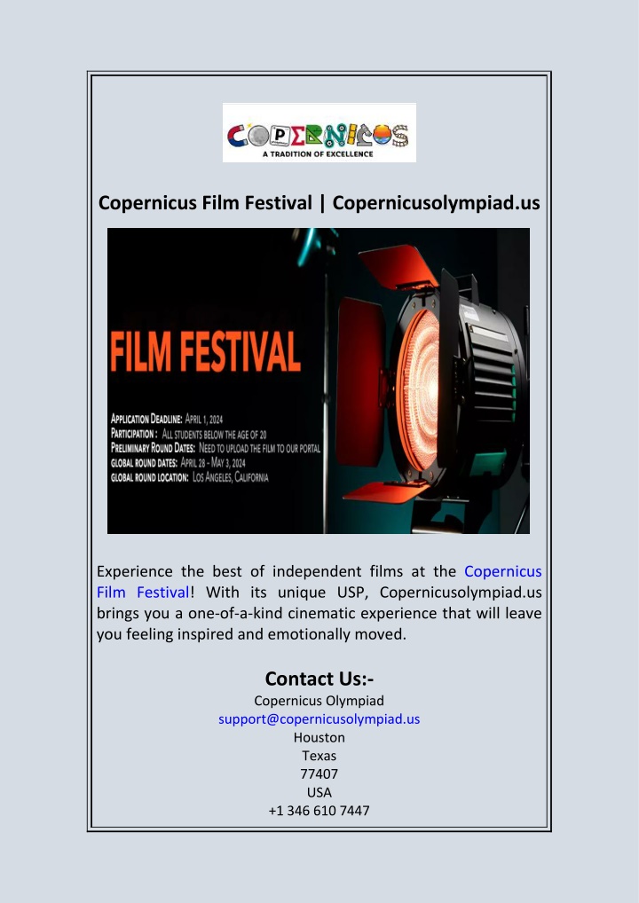 copernicus film festival copernicusolympiad us