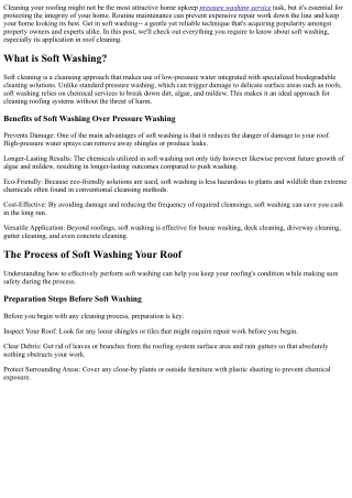 cleaning your roofing might not be the most