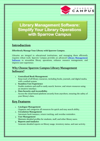 library management software library management