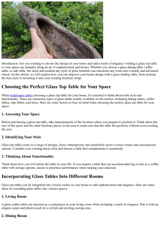 introduction are you wanting to elevate