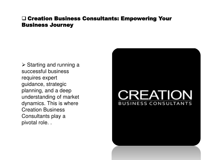 creation business consultants empowering your