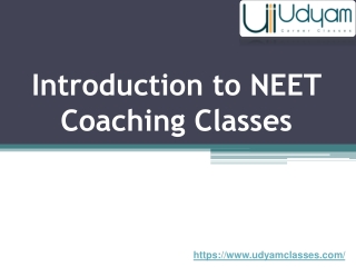 introduction to neet coaching classes