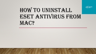 How to Uninstall ESET Antivirus From Mac