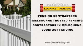 Fencing Contractors Melbourne