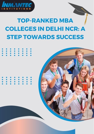 Top-Ranked MBA Colleges in Delhi NCR A Step Towards Success