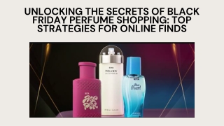 Unlocking the Secrets of Black Friday Perfume Shopping Top Strategies for Online Finds