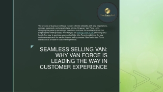 Seamless Selling Van: Why Van Force Is Leading the Way in Customer Experience