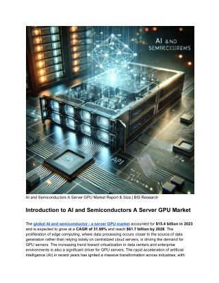 AI and Semiconductors A Server GPU Market Report & Size _ BIS Research