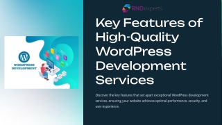 key features of high quality wordpress