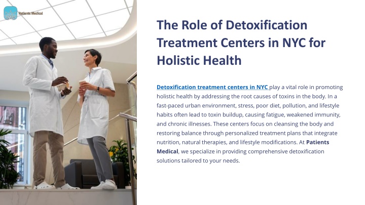 the role of detoxification treatment centers