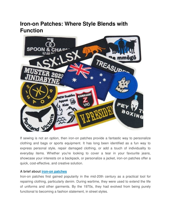 iron on patches where style blends with function