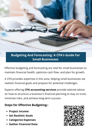 budgeting and forecasting a cpa s guide for small