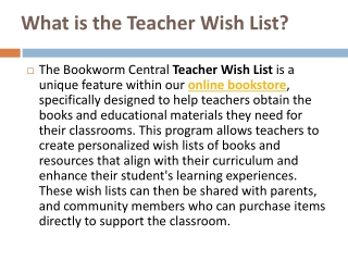 How to Create Teacher Wishlist