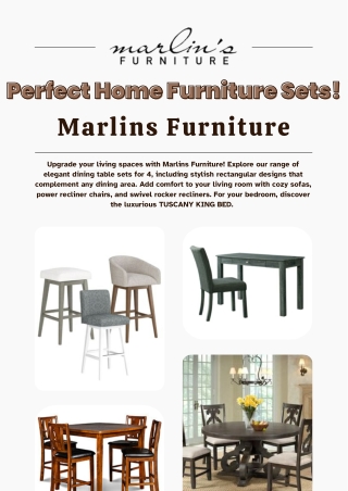 Marlins Furniture's Perfect Home Furniture Sets!