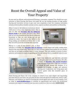 Boost the Overall Appeal and Value of Your Property