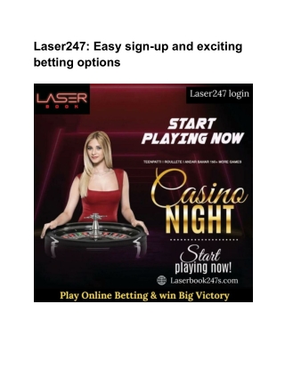 Laser247_ Easy sign-up and exciting betting options