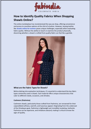 how to identify quality fabrics when shopping