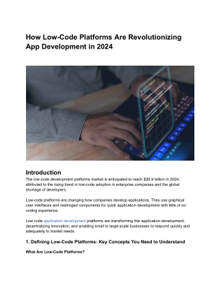 how low code platforms are revolutionizing