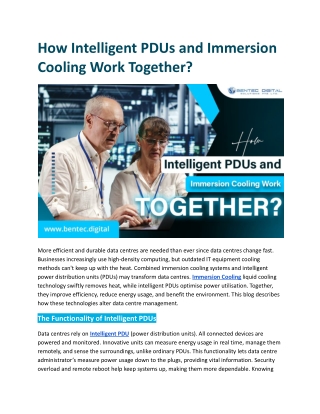 How Intelligent PDUs and Immersion Cooling Work Together.docx