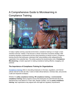 a comprehensive guide to microlearning