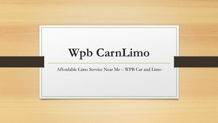 wpb carnlimo