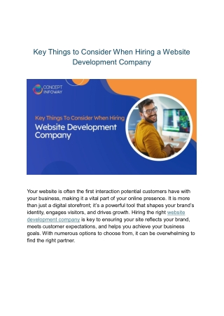 Thinks to Consider When Hiring Website Development Company