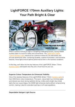 lightforce 170mm auxiliary lights your path bright clear