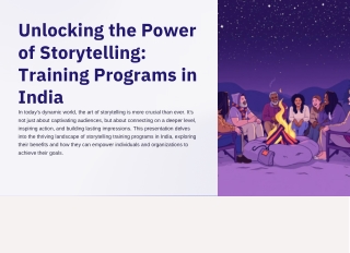 unlocking the power of storytelling training