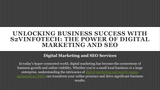 unlocking business success with s2vinfotech the power of digital marketing and seo