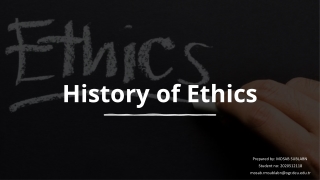 History of Ethics