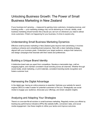 Unlocking Business Growth_ The Power of Small Business Marketing in New Zealand (1)