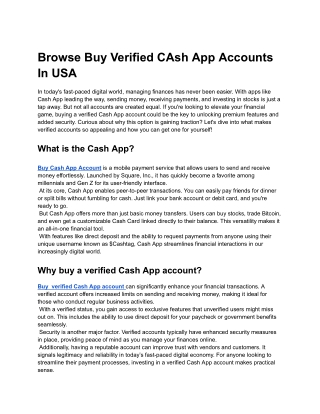 How to Buy Verified Cash App Account in 5 minutes Right Way