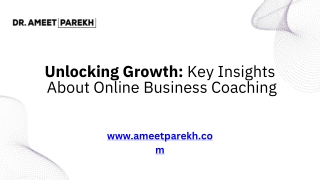 Unlocking Growth Key Insights About Online Business Coaching