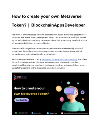 how to create your own metaverse