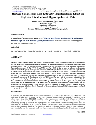 journal of science and technology issn 2456 5660