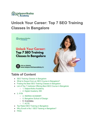 unlock your career top 7 seo training classes