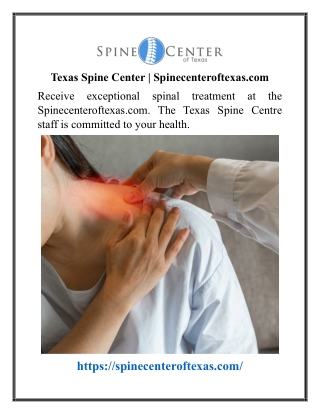 texas spine center spinecenteroftexas com
